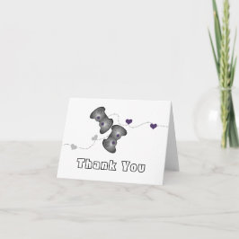 Tack för Geeky Gamer-kortet (Silver/Lila) Kort