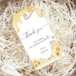Tack för Gender Reveal Honungsbin Presentetikett