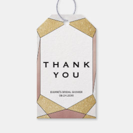 Tack för Glam Geometric Diamond Presentetikett