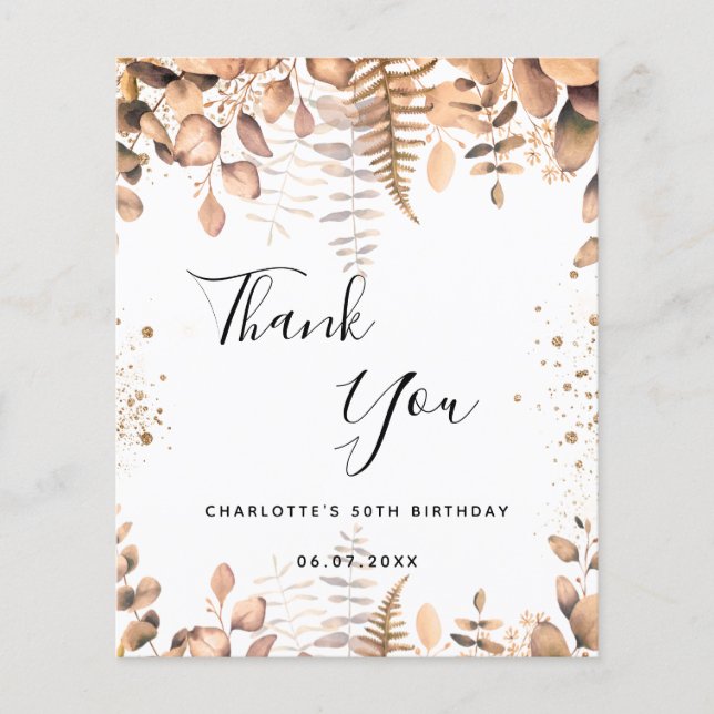 Tack för glitter-budgeten i dag! flygblad (Framsidan)