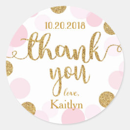 Tack för gnistra Sprinkle Dots Runt Klistermärke