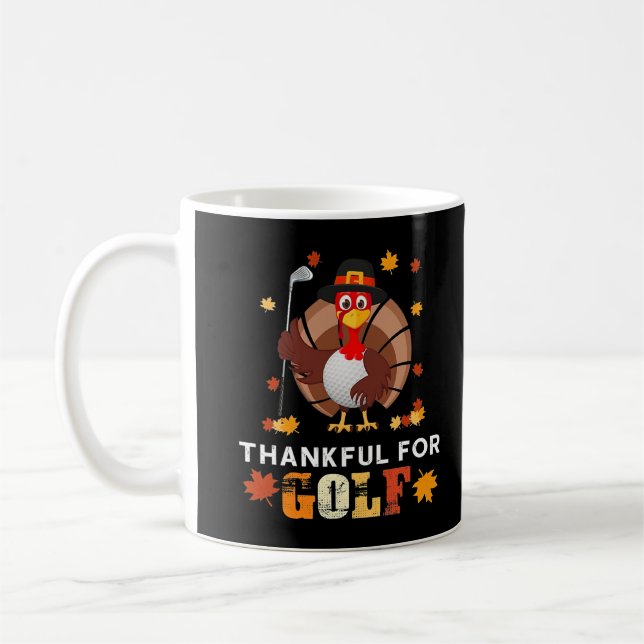 Tack för Golf Turkey Golfer Funny Custume T-Sh Kaffemugg (Vänster)