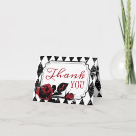 Tack för Goth Ro Grunge Diamond Print Kort