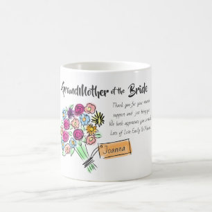 Tack för GrandMor i Bride Personlig Kaffemugg