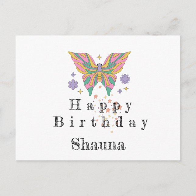 Tack för grattis på födelsedagen-kortet vykort (Framsida)