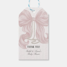 Tack för gratulationen till Bow Pearl Girl Baby Sh