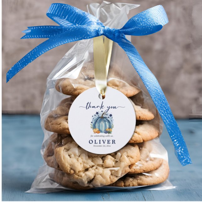 Tack för gratulationerna till den söta lilla pumpa gåvor etiketter (Skapare uppladdad)