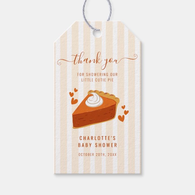 Tack för gratulationerna till Little Cutie Pie Str Presentetikett (Framsidan)