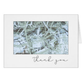 Tack för Grönt Abstrakt Blek Art. Hälsningskort