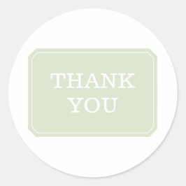 Tack för grönt Elegant Runt Klistermärke