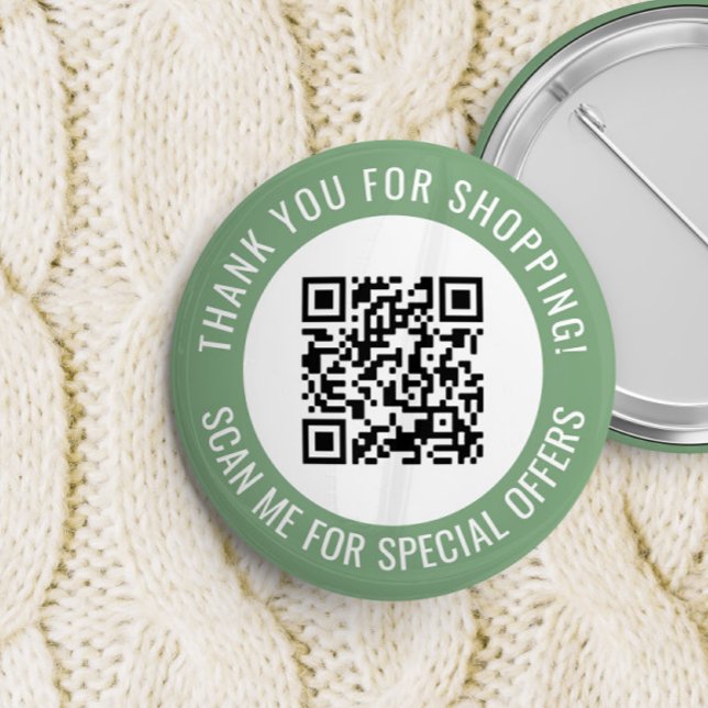 Tack för grönt och skanna mig kampanjkod QR Knapp (Skapare uppladdad)