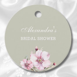 Tack för Grönt Rosa ros Möhippa Gåvor Etiketter