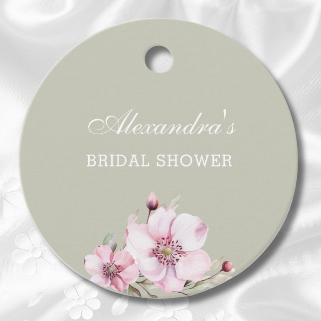 Tack för Grönt Rosa ros Möhippa Gåvor Etiketter (Skapare uppladdad)