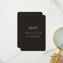 Tack för Groomsman-kortet