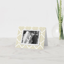 Tack för Guld-filigree-fotot Kort