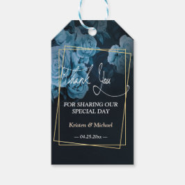 Tack för Guld Geometric Ram, enkel Chic Presentetikett