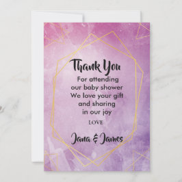 Tack för guld-typografin rosa inbjudningar