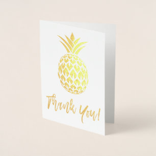 Tack för guldfärgen, ditt kort med ananas Mönster