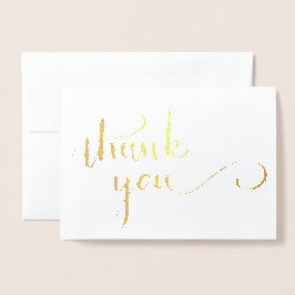 Tack för guldfärgen folierat kort