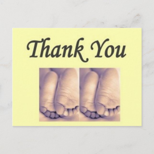 Tack för gulten med vykort Twillingar Baby (Framsida)