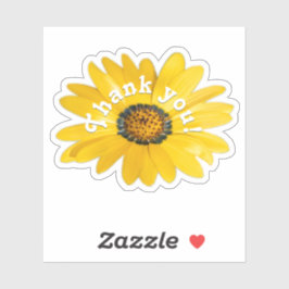 Tack för gultens blommar-dekal klistermärken