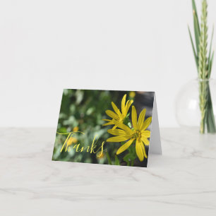 Tack för Gultens Daisy Flower Blommigt Tackkort