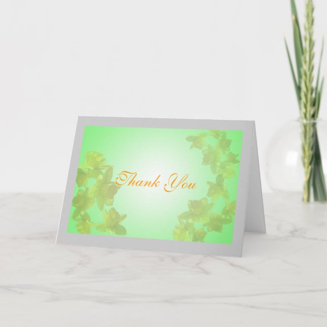 Tack för gultens tulpanblommor kort (Framsida)