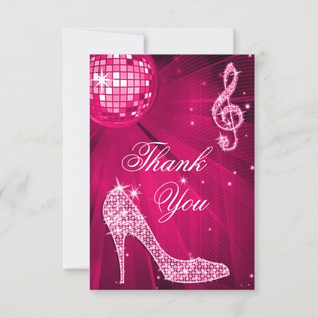 Tack för häl för gnistra för shock rosadiskoboll (Framsida)