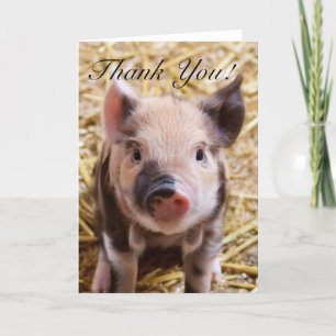Tack för hälsningskort för Piglet Kort