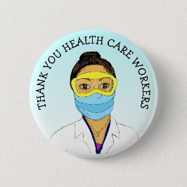 Tack för hälsovårdspersonalen knapp