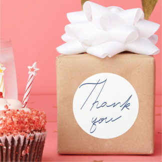 Tack för handskriften runt klistermärke