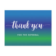 Tack för hänskjutandet om blått grönt