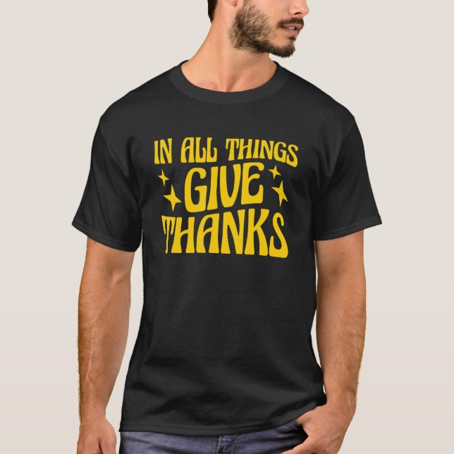 Tack för happy thanksgiving i hela Sak Ge T Shirt (Framsida)