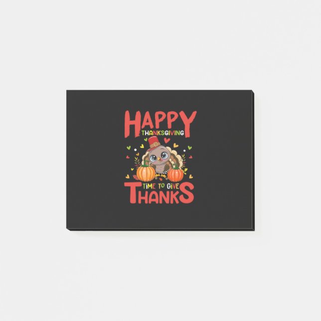 Tack för happy thanksgiving till ge post-it block (Framsida)