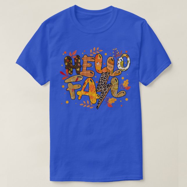 Tack för hej Fall Leopard Buffalo Play höst T Shirt (Design framsida)