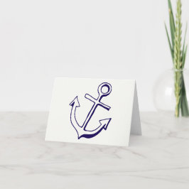 Tack för Hejen Nautical Navy Blue-höftskepp Anchor Kort