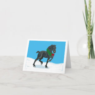 Tack för helgdag Friesian Horse Helgkort