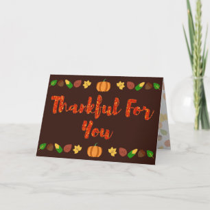 Tack för Helgdag Thanksgiving Kort