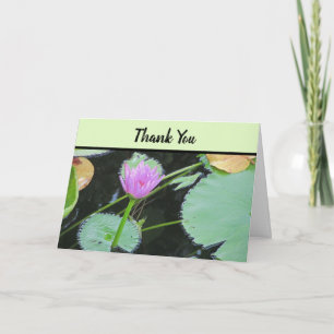 Tack för Help Söt Rosa Vatten Lily Bloom Kort