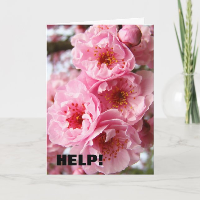 Tack för HJÄLPEN! Greeting Cards Blossoms Kort (Framsida)