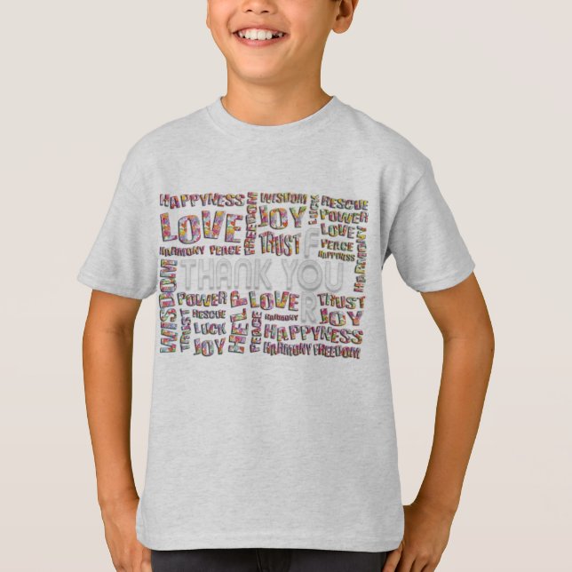 Tack för ... Hjärter T-shirt (Framsida)