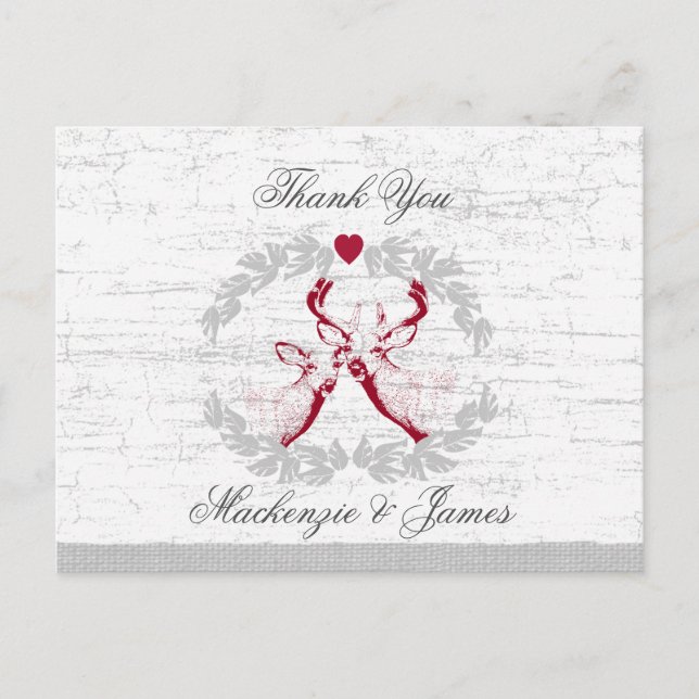 Tack för hjort- och krandfågelundersökning vykort (Framsida)