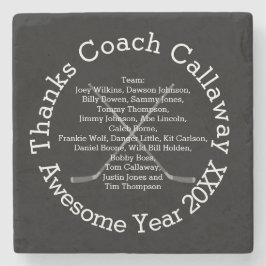 Tack för Hockey Coach med Team Namn Stenunderlägg