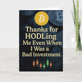 Tack för HODLing, Crypto Fars dag-kortet Kort