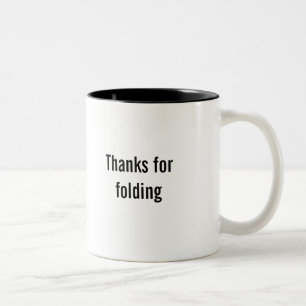 "Tack för hopfällbar" kaffemugg