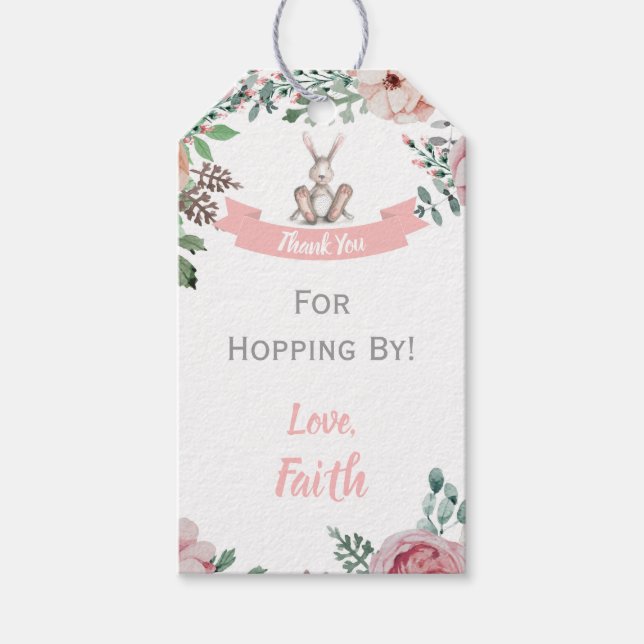 Tack för Hopping by Gift-Märkre Presentetikett (Framsidan)