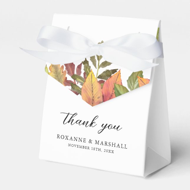 Tack för höstfärg höstblomma presentaskar (Framsidan Sidan)