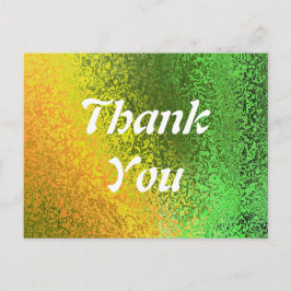 Tack för höstskuggor, Grönt, Gult Vykort