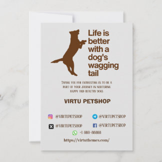 Tack för hund för kortarkiv