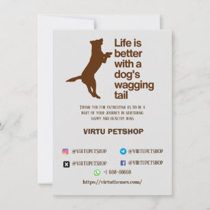 Tack för hund för kortarkiv kort